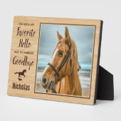 馬記念写真ウマ科の フォトプラーク (側面)