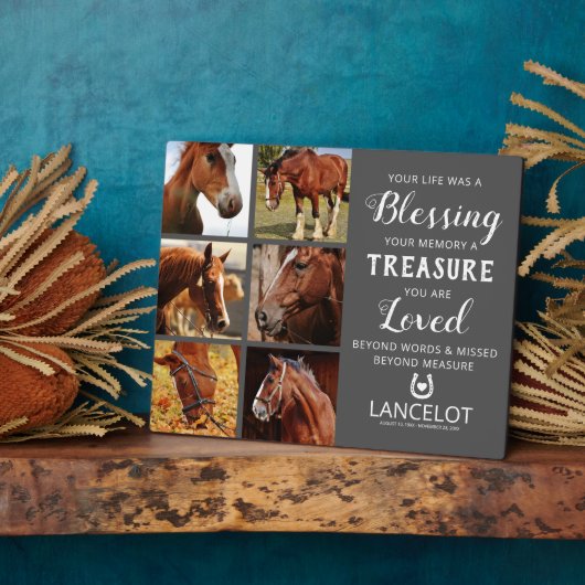 馬記念写真コラージュ フォトプラーク (側面)