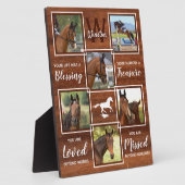 馬記念写真ユニークコラージュ フォトプラーク (側面)