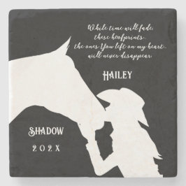 馬記念引用文ブラックフープリント ストーンコースター