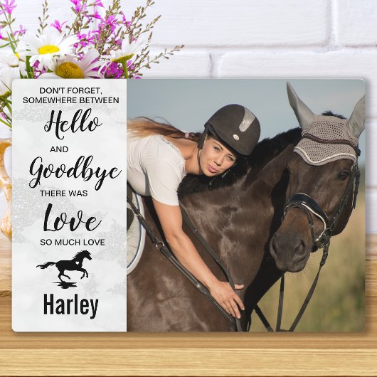 馬記念悔やみや弔慰引用文記念写真 フォトプラーク