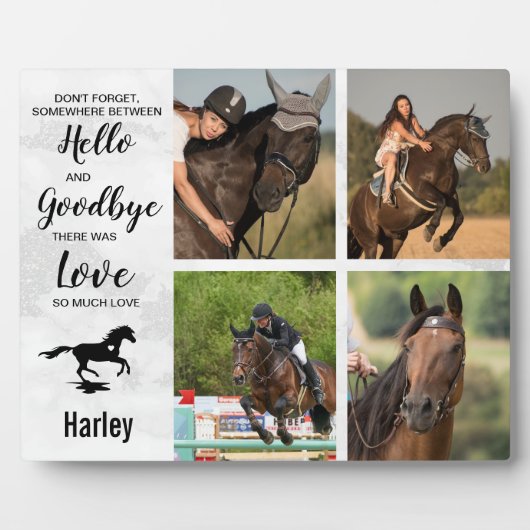 馬記念撮影コラージュ フォトプラーク (正面)