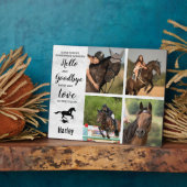 馬記念撮影コラージュ フォトプラーク (側面)