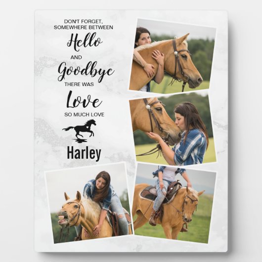 馬記念記念物記念撮影コラージュ フォトプラーク (正面)