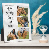 馬記念記念物記念撮影コラージュ フォトプラーク (側面)