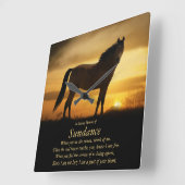 馬記念馬の名前スクエアウォールクロック スクエア壁時計 (傾斜)