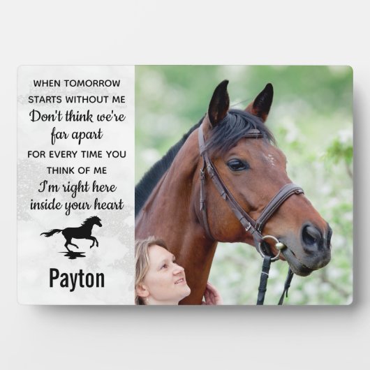 馬記念 オーダーメイド 馬 思い出の品 フォトプラーク (正面)