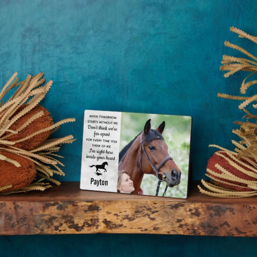 馬記念 オーダーメイド 馬 思い出の品 フォトプラーク (側面)