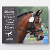 馬記念-ペットロス慰霊名言 馬写真 フォトプラーク (正面)