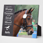 馬記念-ペットロス慰霊名言 馬写真 フォトプラーク (側面)