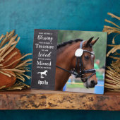 馬記念-ペットロス慰霊名言 馬写真 フォトプラーク (側面)