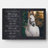 馬記念 ペットロス 追悼 馬の写真 フォトプラーク (正面)