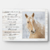 馬記念 ペット喪失追悼 馬写真 フォトプラーク (正面)