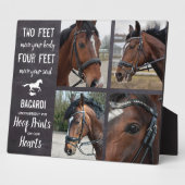 馬記念 馬の写真コラージュ プレート フォトプラーク (側面)