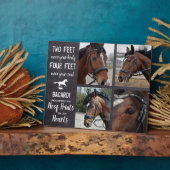 馬記念 馬の写真コラージュ プレート フォトプラーク (側面)