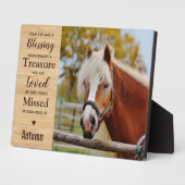 馬記念 馬の思い出の品 フォトプラーク (側面)