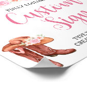 馬誕生日パーティーテーブルの看板 ポスター (角)