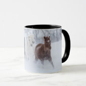 馬走の雪の中 マグカップ (正面右)