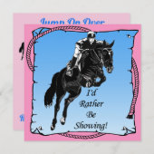 馬跳びを見せたい!馬術 招待状 (正面/裏面)