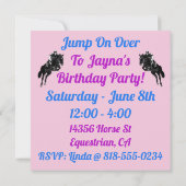 馬跳びを見せたい!馬術 招待状 (裏面)