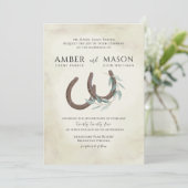 馬蹄と緑の植物 招待状 (スタンド正面)