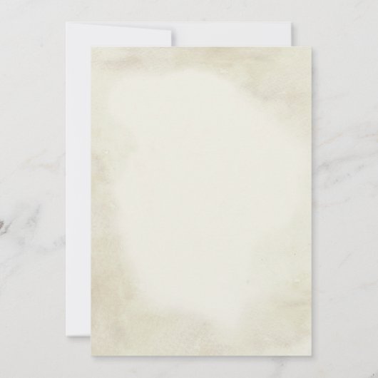 馬蹄と緑の植物 招待状 (裏面)