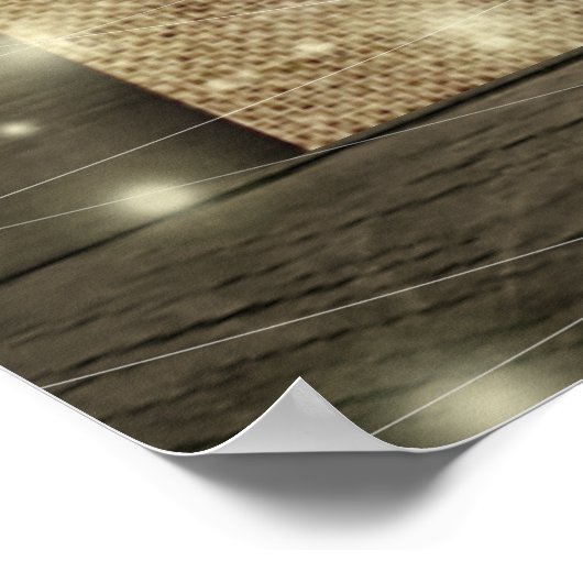 馬蹄のひまわりが迎えるカントリー風のウェディング ポスター (角)