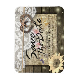 馬蹄のひまわり 国 結婚式 Save The Date マグネット