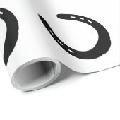 馬蹄のシルエット 馬好きな人へのプレゼント 馬 ラッピングペーパー (ロールコーナー)