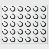 馬蹄のシルエット 馬好きな人へのプレゼント 馬 ラッピングペーパー (フラット)