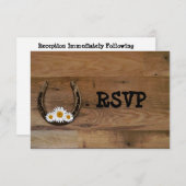 馬蹄の形の結婚式の披露宴の返信カード 招待状 (正面/裏面)