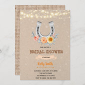 馬蹄ブライダルシャワーの招待 招待状 (正面/裏面)