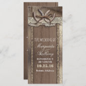 馬蹄付きの素朴な田舎の結婚式プログラム プログラム (正面/裏面)