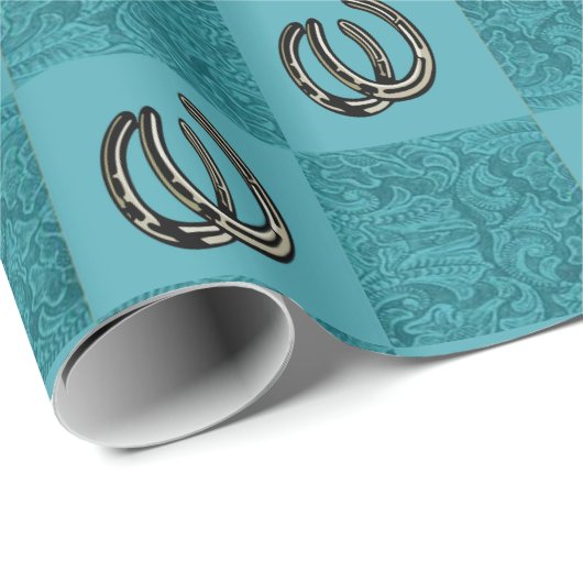 馬蹄付きウエスタンツーレザーターキオース ラッピングペーパー (ロールコーナー)