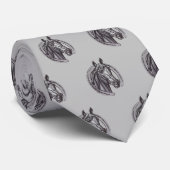 馬蹄付き馬スケッチヴィンテージスケッチ動物 ネクタイ (ロール)
