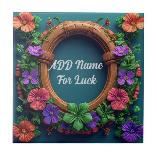 馬蹄及びクローバー タイル (正面)