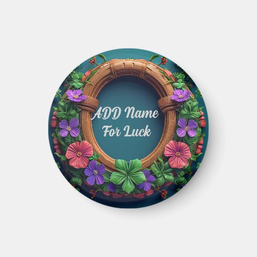 馬蹄及びクローバー マグネット (正面)