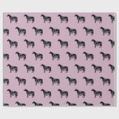 馬蹄及び青リボン ラッピングペーパー (フラット)