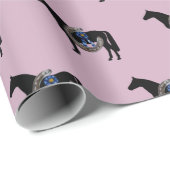 馬蹄及び青リボン ラッピングペーパー (ロールコーナー)