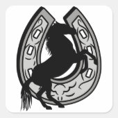 馬蹄及び馬 スクエアシール (正面)