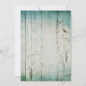 馬蹄型のワゴン車の車輪を使ったバレル ウェディング インビテーション (裏面)