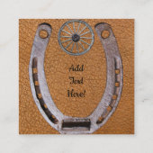 馬蹄型カウボーイブーツひまわり スクエア名刺 (裏面)