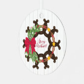 馬蹄型クリスマスリースフォトメタルオーナメント メタルオーナメント (正面左)