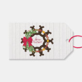 馬蹄型クリスマスリース ギフトタグ (正面(横))