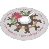 馬蹄型クリスマスリース ブラッシュドポリエステルツリースカート (アングル)