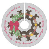 馬蹄型クリスマスリース ブラッシュドポリエステルツリースカート (正面)