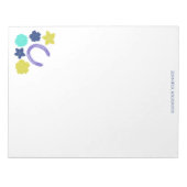 馬蹄型フローラ乗馬をテーマにしたメモ帳 ノートパッド (正面)