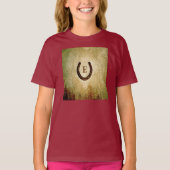 馬蹄型モノグラムパーソナライズされたイニシャルTシャツ Tシャツ (正面)