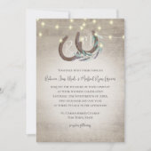 馬蹄型モノグラムラベンダーとセージ水彩色 招待状 (正面)