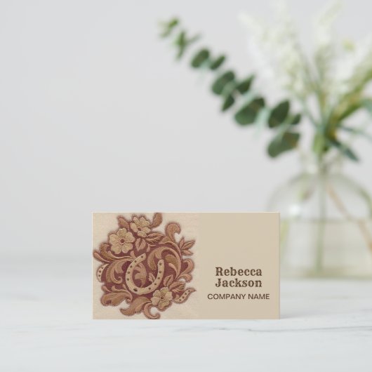 馬蹄型女性のカーボーイファッション西部農業馬術 名刺